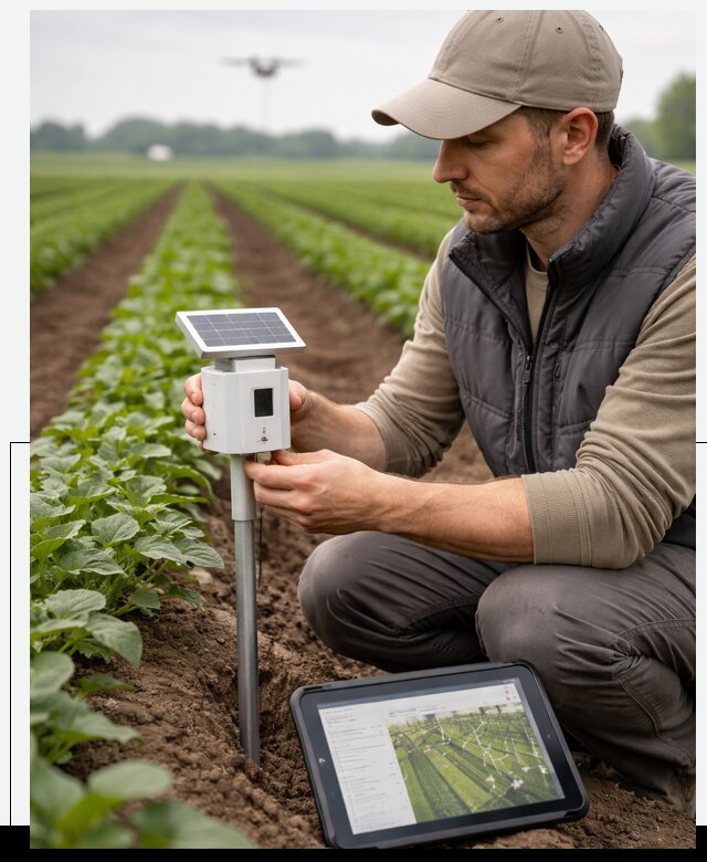 IoT мониторинг сельскохозяйственных полей и контроля в Сибае